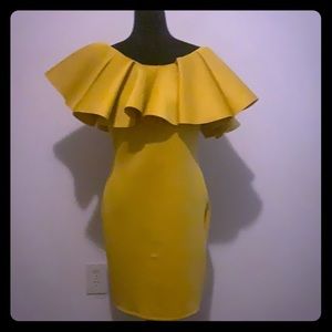 Fashion to Figure Gold Scuba Dress